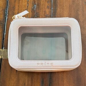 PRITE Clear Window Cosmetic Pouch in Pale Pink